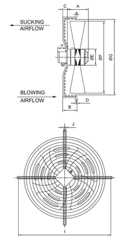 Dimensions of an Axial Fan